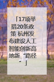 17项举措20条政策 杭州发布建设人工智能创新高地新“路径”