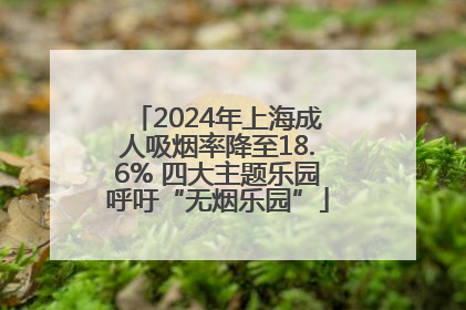 2024年上海成人吸烟率降至18.6% 四大主题乐园呼吁“无烟乐园”