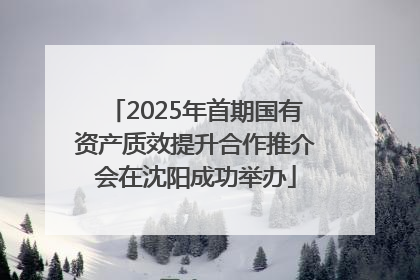 2025年首期国有资产质效提升合作推介会在沈阳成功举办