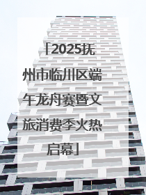 2025抚州市临川区端午龙舟赛暨文旅消费季火热启幕