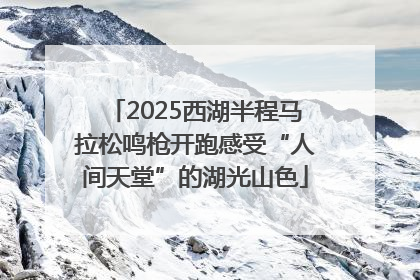 2025西湖半程马拉松鸣枪开跑感受“人间天堂”的湖光山色