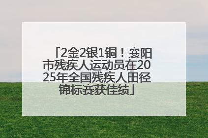 2金2银1铜！襄阳市残疾人运动员在2025年全国残疾人田径锦标赛获佳绩