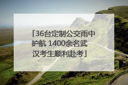 36台定制公交雨中护航 1400余名武汉考生顺利赴考