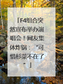 F4组合突然宣布举办演唱会！网友集体炸锅：“可惜杉菜不在了”